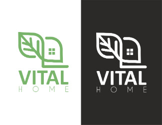 Projekt graficzny logo dla firmy online vital home